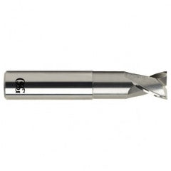 1/4 Dia. x 2-1/2 Overall Length 2-Flute Square End Solid Carbide SE End Mill-Round Shank-Center Cutting-Uncoated - Exact Tooling