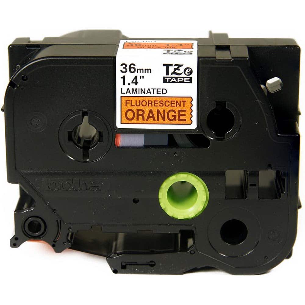 Brother - Labels, Ribbons & Tapes; Type: Label Tape ; Color: Black on Fluorescent Orange ; For Use With: PT-3600; PT-530; PT-550; PT-9200DX; PT-9200PC; PT-9400; PT-9500PC; PT-9600; PT-9700PC; PT-9800PCN; PT-E800W; PT-P900; PT-P900W; PT-P950NW P-Touch Lab - Exact Tooling