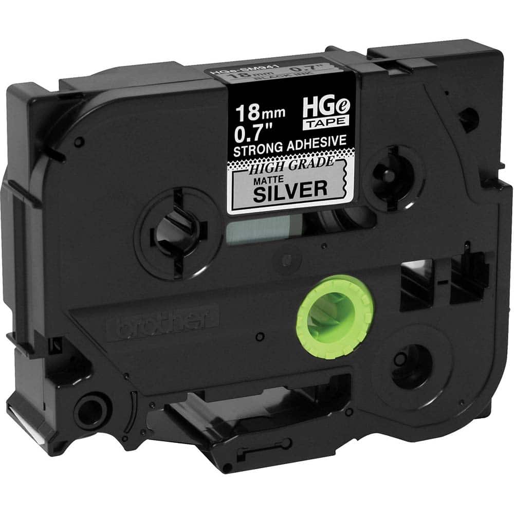 Brother - Labels, Ribbons & Tapes; Type: Label Tape ; Color: Black on Matte Silver ; For Use With: PT-18RKT; PT-9200PC; PT-9500PC; PT-9700PC; PT-9800PCN; PT-E300; PT-E500; PT-E550W; PT-E800W; PT-P750WVP; PT-P900; PT-P900W; PT-P950NW P-Touch Label Makers - Exact Tooling