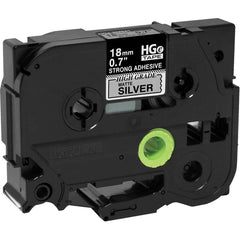 Brother - Labels, Ribbons & Tapes; Type: Label Tape ; Color: Black on Matte Silver ; For Use With: PT-18RKT; PT-9200PC; PT-9500PC; PT-9700PC; PT-9800PCN; PT-E300; PT-E500; PT-E550W; PT-E800W; PT-P750WVP; PT-P900; PT-P900W; PT-P950NW P-Touch Label Makers - Exact Tooling