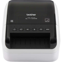 Brother - Electronic Label Makers; Type: Label Printer ; Power Source: 110-120V AC 50-60Hz ; Resolution: 300 x 300 ; Contents: Software; USB Cable; AC Adapter; Quick Setup Guide; Documentation; Starter Rolls - (41) Die-Cut Large Shipping Labels (DK-1247) - Exact Tooling