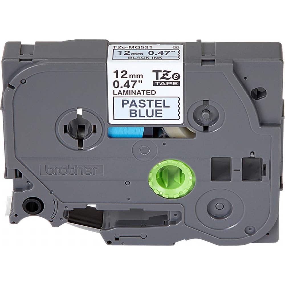 Brother - Labels, Ribbons & Tapes; Type: Label Tape ; Color: Black on Pastel Blue ; For Use With: GL-100; PT-1000; PT-1000BM; PT-1010; PT-1010B; PT-1010NB; PT-1010R; PT-1010S; PT-1090; PT-1090BK; PT-1100; PT-1100SB; PT-1100SBVP; PT-1100ST; PT-1120; PT-11 - Exact Tooling