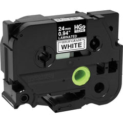 Brother - Labels, Ribbons & Tapes; Type: Label Tape ; Color: Black on White ; For Use With: PT-9200PC; PT-9500PC; PT-9700PC; PT-9800PCN; PT-E500; PT-E550W; PT-E800W; PT-P750WVP; PT-P900; PT-P900W; PT-P950NW P-Touch Label Makers ; Width (mm): 24.00 ; Leng - Exact Tooling