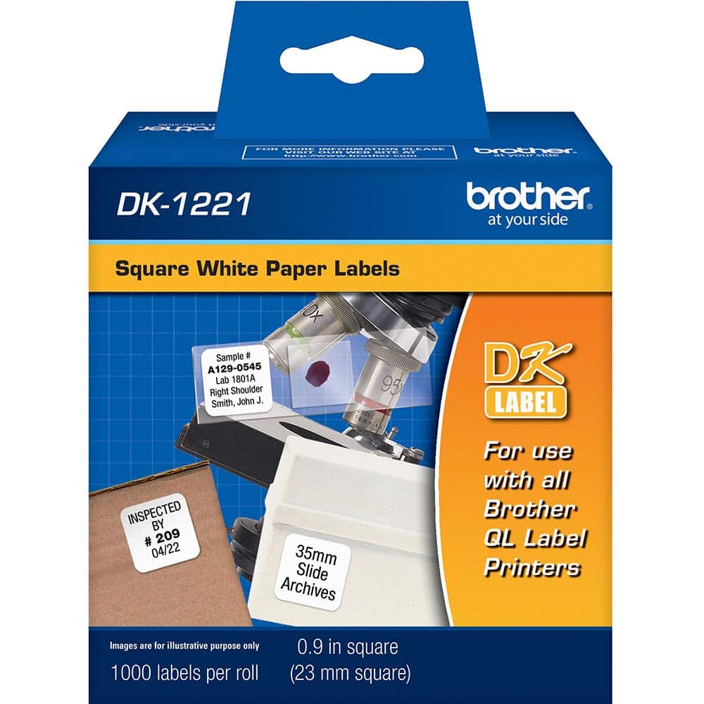 Brother - Labels, Ribbons & Tapes; Type: Label ; Color: Black on White ; For Use With: Brother QL-1050; QL-1060N; QL-1100; QL-1110NWB; QL-500; QL-700; QL-710W; QL-720NW; QL-800; QL-810W; QL-820NWB; QL-1050N; QL-550; QL-570; QL-570VM; QL-580N; QL-650TD La - Exact Tooling