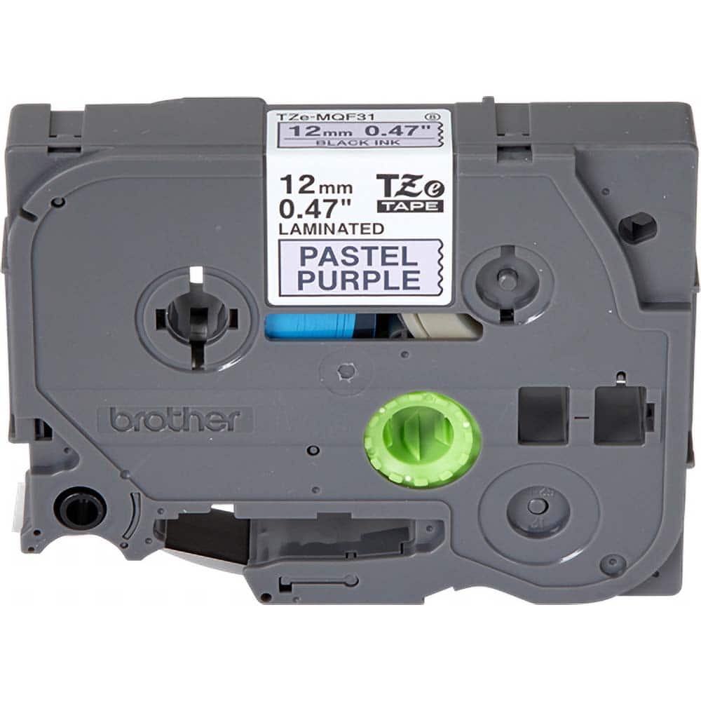 Brother - Labels, Ribbons & Tapes; Type: Label Tape ; Color: Black on Pastel Purple ; For Use With: GL-100; PT-D200; PT-D202; PT-D210; PT-D215e; PT-D400; PT-D400AD; PT-D400VP; PT-D450; PT-D600; PT-D800W; PT-E100; PT-E105; PT-E110; PT-E300; PT-E500; PT-E5 - Exact Tooling