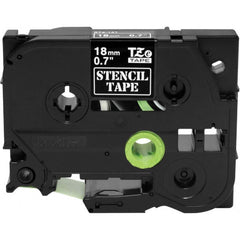 Brother - Labels, Ribbons & Tapes; Type: Stencil Tape ; Color: Black on White ; For Use With: PT-1400; PT-1500; PT-1500PC; PT-1760; PT-1830C; PT-1830SC; PT-1880C; PT-1880SC; PT-1880W; PT-1890W; PT-18R; PT-18RKT; PT-2030; PT-2030AD; PT-2030VP; PT-2100; PT - Exact Tooling