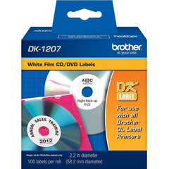 Brother - Labels, Ribbons & Tapes; Type: CD/DVD Film Label ; Color: Black on White ; For Use With: Brother QL-1050; QL-1060N; QL-1100; QL-1110NWB; QL-500; QL-700; QL-710W; QL-720NW; QL-800; QL-810W; QL-820NWB; QL-1050N; QL-550; QL-570; QL-570VM; QL-580N; - Exact Tooling