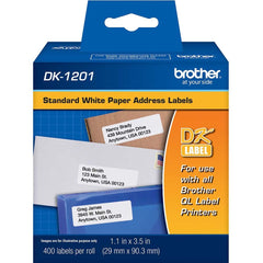 Brother - Labels, Ribbons & Tapes; Type: Label ; Color: Black on White ; For Use With: Brother QL-1050; QL-1060N; QL-1100; QL-1110NWB; QL-500; QL-700; QL-710W; QL-720NW; QL-800; QL-810W; QL-820NWB; QL-1050N; QL-550; QL-570; QL-570VM; QL-580N; QL-650TD La - Exact Tooling