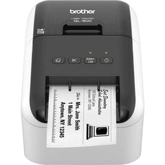 Brother - Electronic Label Makers; Type: Label Printer ; Power Source: 120V AC 60Hz 1.7A ; Resolution: 300 x 600 ; Contents: Software; USB Cable; Power Cord; Quick Setup Guide; Documentation; Starter Rolls - (100) Die-Cut Standard Address Labels (DK-1201 - Exact Tooling