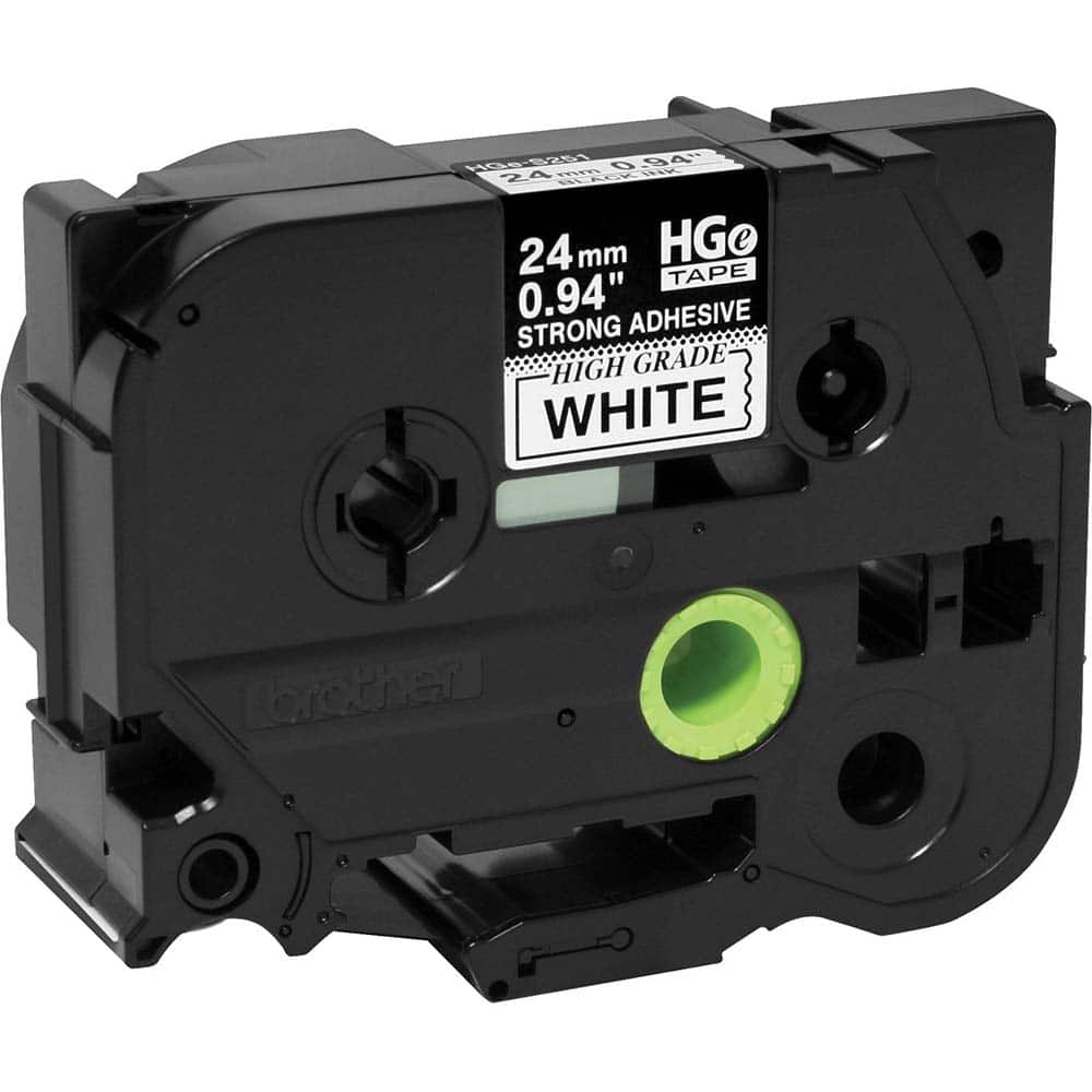Brother - Labels, Ribbons & Tapes; Type: Label Tape ; Color: Black on White ; For Use With: PT-9200PC; PT-9500PC; PT-9700PC; PT-9800PCN; PT-E500; PT-E550W; PT-E800W; PT-P750WVP; PT-P900; PT-P900W; PT-P950NW P-Touch Label Makers ; Width (mm): 24.00 ; Leng - Exact Tooling