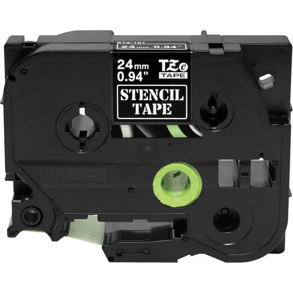 Brother - Labels, Ribbons & Tapes; Type: Stencil Tape ; Color: Black on White ; For Use With: PT-1400; PT-1500; PT-1500PC; PT-2430PC; PT-2500PC; PT-2730; PT-2730VP; PT-3600; PT-530; PT-550; PT-7500; PT-7600; PT-9200DX; PT-9200PC; PT-9400; PT-9500PC; PT-9 - Exact Tooling
