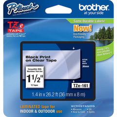 Brother - Labels, Ribbons & Tapes; Type: Label Tape ; Color: Black on Clear ; For Use With: PT-3600; PT-530; PT-550; PT-9200DX; PT-9200PC; PT-9400; PT-9500PC; PT-9600; PT-9700PC; PT-9800PCN; PT-D800W; PT-E800W; PT-P900; PT-P900W; PT-P950NW P-Touch Label - Exact Tooling