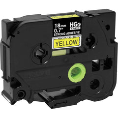 Brother - Labels, Ribbons & Tapes; Type: Label Tape ; Color: Black on Yellow ; For Use With: PT-18RKT; PT-9200PC; PT-9500PC; PT-9700PC; PT-9800PCN; PT-E300; PT-E500; PT-E550W; PT-E800W; PT-P750WVP; PT-P900; PT-P900W; PT-P950NW P-Touch Label Makers ; Widt - Exact Tooling