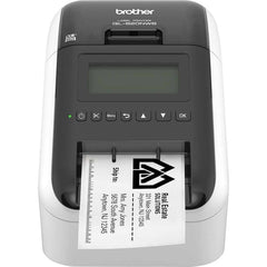 Brother - Electronic Label Makers; Type: Label Printer ; Power Source: 100-240V 50-60Hz 1.5A; Li-Ion Battery ; Resolution: 300 x 600 ; Contents: Software; USB Cable; AC Adapter; Quick Setup Guide; Documentation; Starter Rolls - (100) Die-Cut Standard Add - Exact Tooling