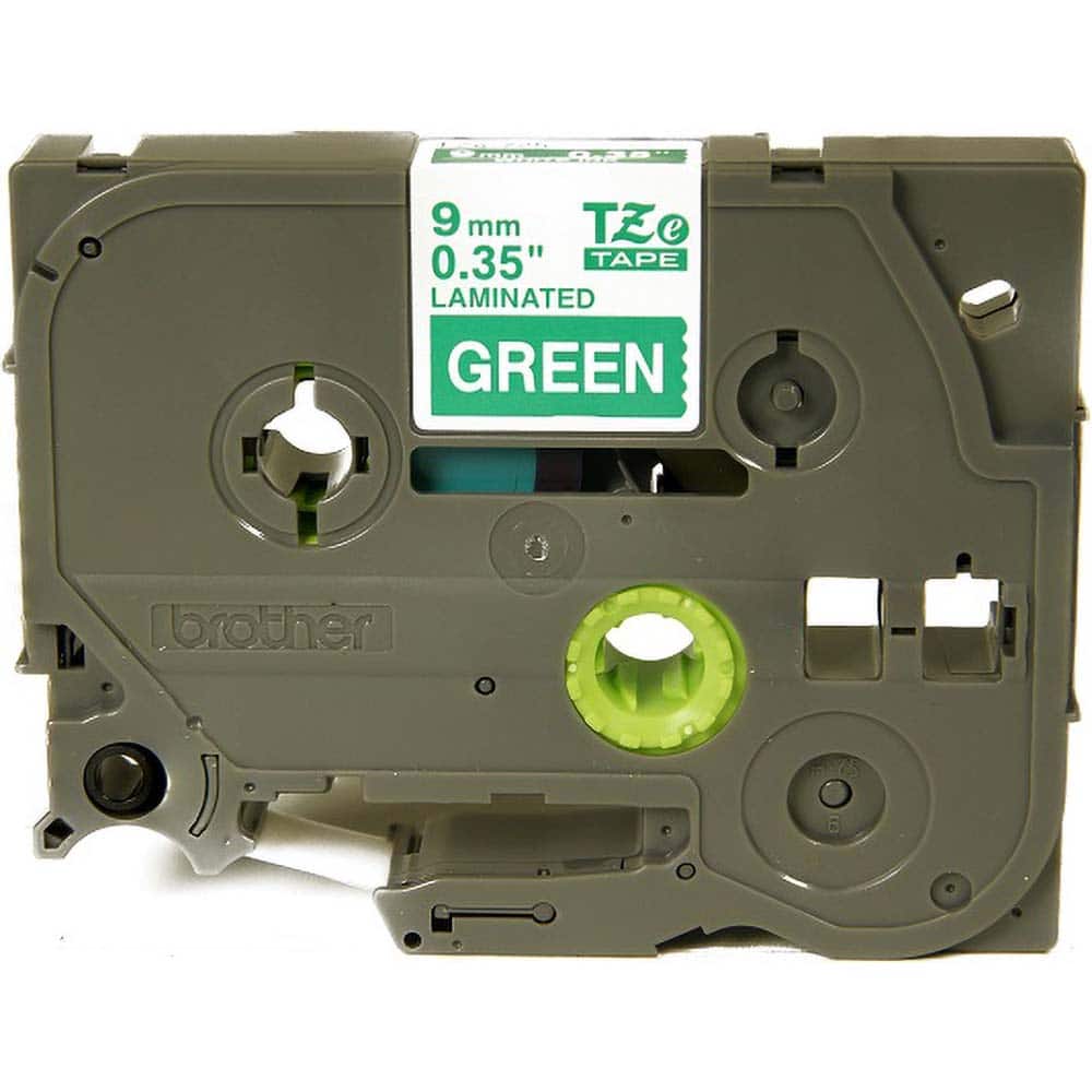Brother - Labels, Ribbons & Tapes; Type: Label Tape ; Color: White on Green ; For Use With: GL-100; GL-H100; PT-1000; PT-1000BM; PT-1010; PT-1010B; PT-1010NB; PT-1010R; PT-1010RDT; PT-1010S; PT-1090; PT-1090BK; PT-1100; PT-1100QL; PT-1100SB; PT-1100SBVP; - Exact Tooling