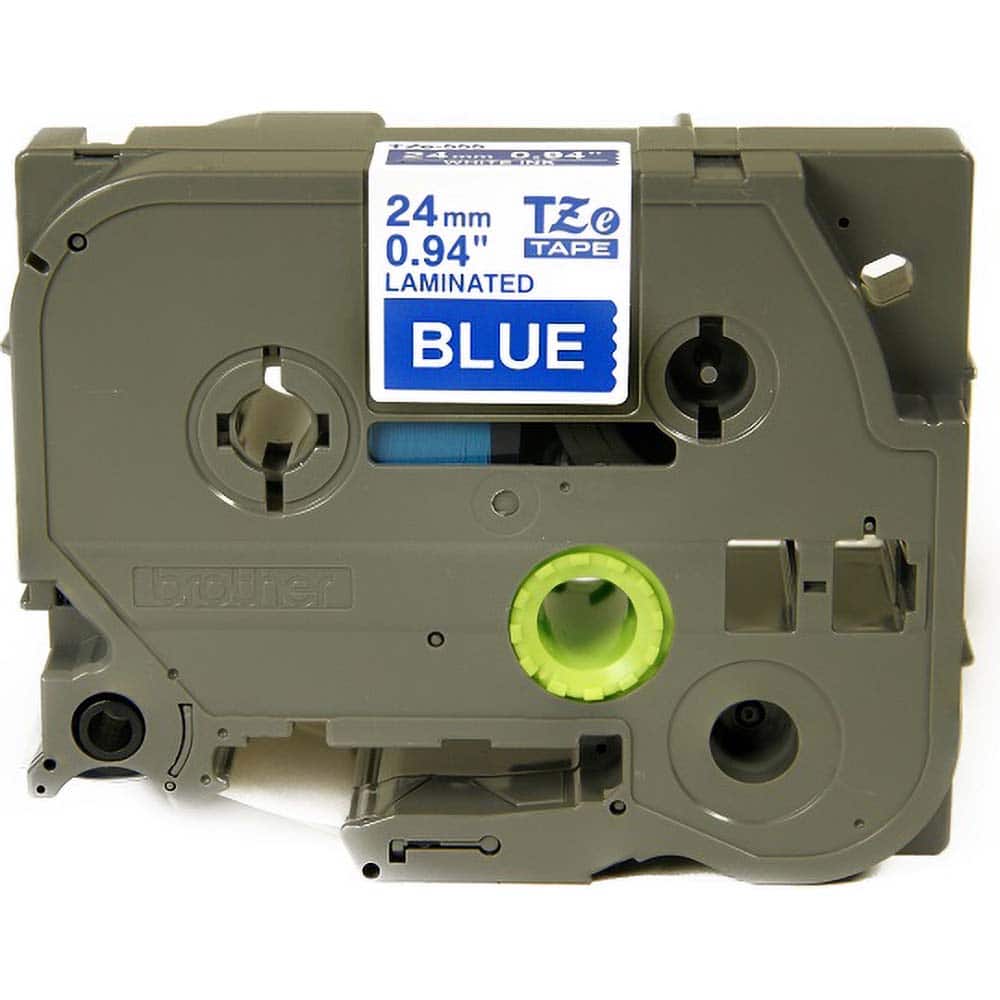 Brother - Labels, Ribbons & Tapes; Type: Label Tape ; Color: White on Blue ; For Use With: PT-1400; PT-1500PC; PT-1600; PT-1650; PT-2100; PT-2110; PT-2200; PT-2210; PT-2300; PT-2310; PT-2400; PT-2410; PT-2430PC; PT-2500PC; PT-2600; PT-2610; PT-2700; PT-2 - Exact Tooling