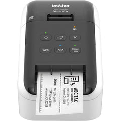 Brother - Electronic Label Makers; Type: Label Printer ; Power Source: 100-240V 50-60Hz 1.5A; Li-Ion Battery ; Resolution: 300 x 600 ; Contents: Software; USB Cable; AC Adapter; Quick Setup Guide; Documentation; Starter Rolls - (100) Die-Cut Standard Add - Exact Tooling