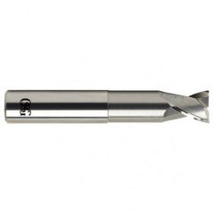 5/8 Dia. x 6 Overall Length 2-Flute .060 C/R Solid Carbide SE End Mill-Round Shank-Center Cutting-Uncoated - Exact Tooling