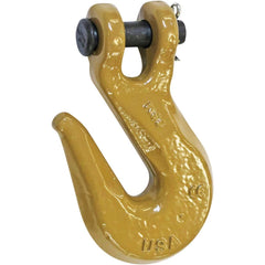 Crosby - Clevis Hooks; Chain Diameter (Inch): 1/4 ; Chain Grade: 80 ; Load Capacity (Lb.): 3500.000 ; Material: Alloy Steel ; Reach (Inch): 3-3/64 ; Clevis Inside Diameter (Inch): 0.31 - Exact Tooling