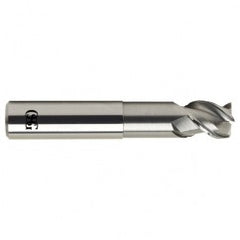 5/8 Dia. x 6 Overall Length 3-Flute .030 C/R Solid Carbide SE End Mill-Round Shank-Center Cutting-Uncoated - Exact Tooling