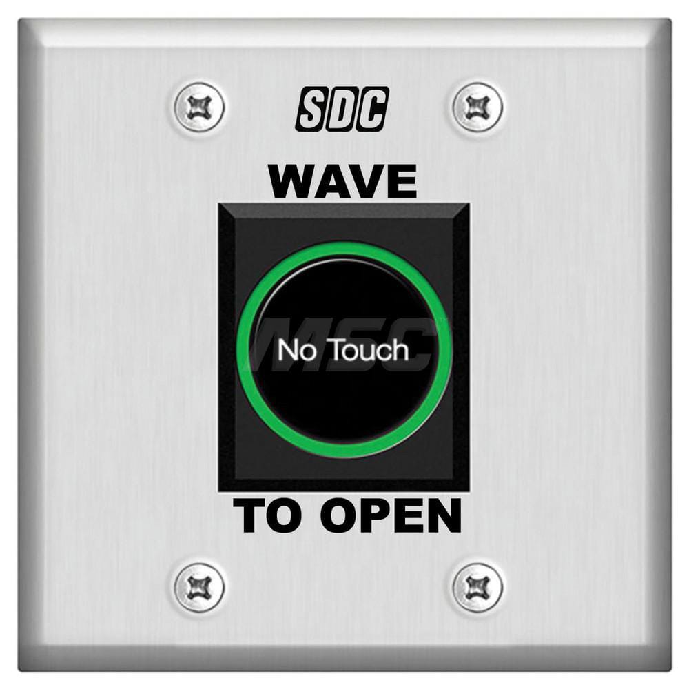 Electromagnet Lock Accessories; Type: Infrared Touchless Exit Touchplate Switch; For Use With: Interior Applications; Material: Stainless Steel; Material: Stainless Steel; For Use With: Interior Applications; Type: Infrared Touchless Exit Touchplate Switc