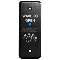 Push Plates; Material: Polycarbonate; Width (Inch): 2; Overall Length (Inch): 4.50; Finish/Coating: Black; Shape: Rectangle; Plate Thickness: 0.2500; Touchless: Yes; Material: Polycarbonate; Overall Length: 4.50; Finish: Black; Overall Width: 2; Material: