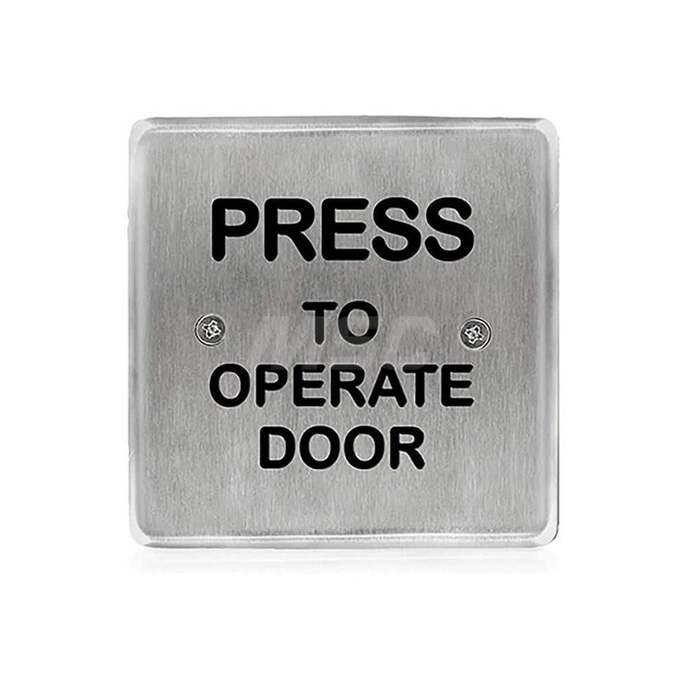 Push Plates; Material: Stainless Steel; Width (Inch): 5; Overall Length (Inch): 4.50; Finish/Coating: Stainless Steel; Shape: Square; Plate Thickness: 0.1250; Touchless: No; Material: Stainless Steel; Overall Length: 4.50; Finish: Stainless Steel; Overall