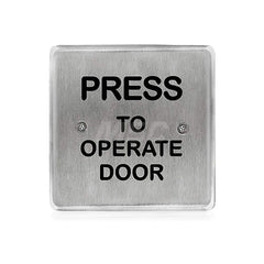 Push Plates; Material: Stainless Steel; Width (Inch): 5; Overall Length (Inch): 4.50; Finish/Coating: Stainless Steel; Shape: Square; Plate Thickness: 0.1250; Touchless: No; Material: Stainless Steel; Overall Length: 4.50; Finish: Stainless Steel; Overall