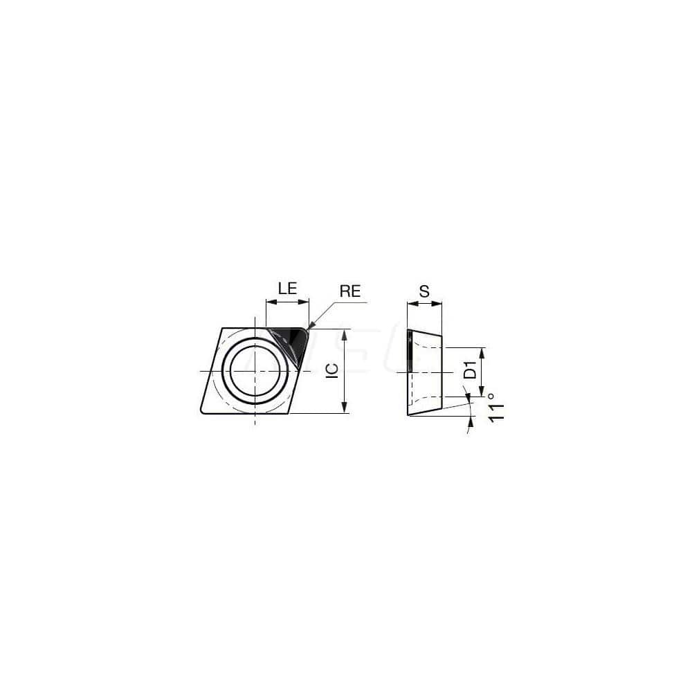 Turning Insert:  1QP-EPGW4.51.81 BX470,  Polycrystalline Cubic Boron Nitride Uncoated Finish,  Neutral,  0.0160″ Corner Radius,  75.0 &deg N/A Diamond,  Series  EPGW