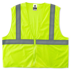 8205Z S/M Econo 2 Zipper Lime Vest - Exact Tooling