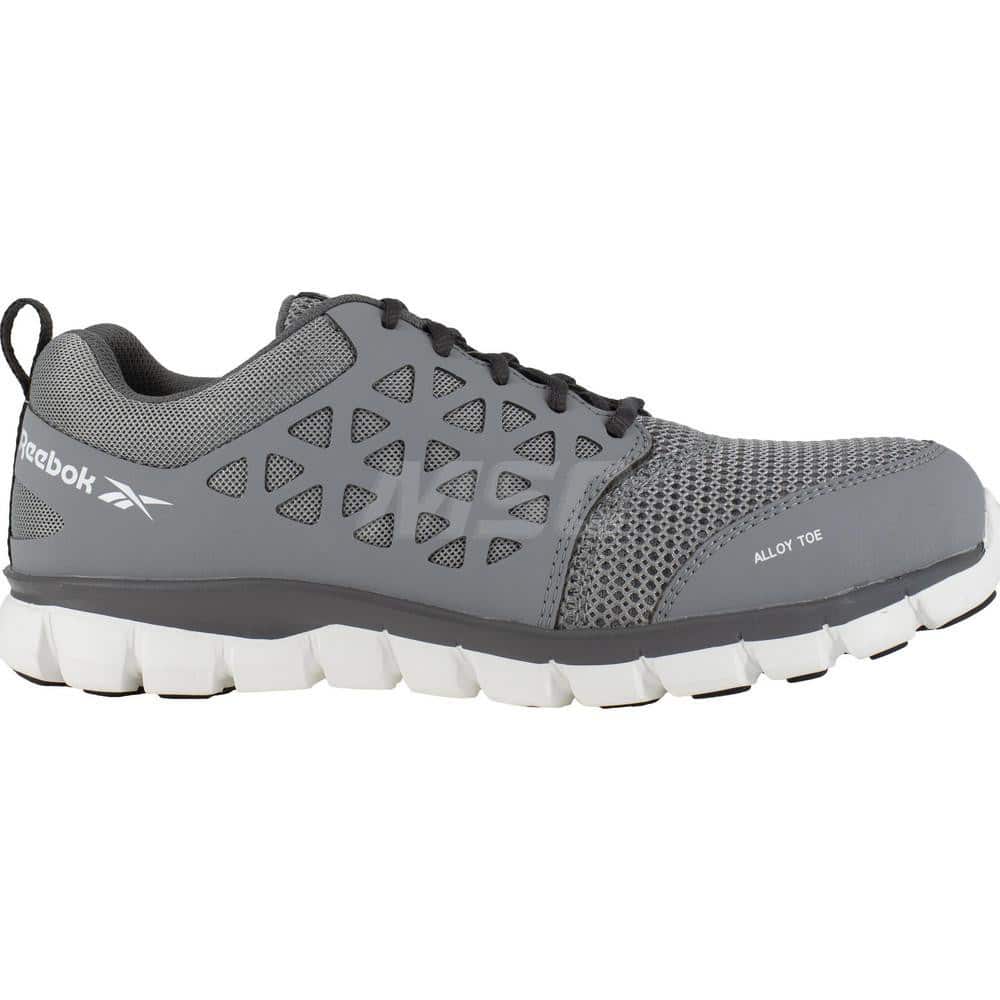 Work Boot: Size 11.5, Microfiber, Alloy Toe Gray, Medium Width, Non-Slip Sole