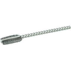 1/4″ Power Tube Brush, .005″ Stainless Steel Wire Fill, 9/16″ Brush Length - Exact Tooling