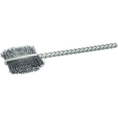 1/2″ Power Tube Brush, .005″ Stainless Steel Wire Fill, 9/16″ Brush Length - Exact Tooling