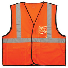 8216BA L/ XL Orange Breakaway Mesh Vest Type R Class 2 W/Id Holder - Exact Tooling