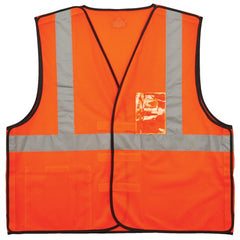 8216BA 2/3 XL Orange Breakaway Mesh Vest Type R Class 2 W/Id Holder - Exact Tooling