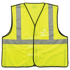 8216BA L/ XL Lime Breakaway Mesh Vest Type R Class 2 W/ Id Holder - Exact Tooling