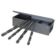 ‎49/64-1 RHS / RHC HSS 118 Degree Radial Point General Purpose Taper Shank Drill Set - Steam Oxide - Exact Tooling