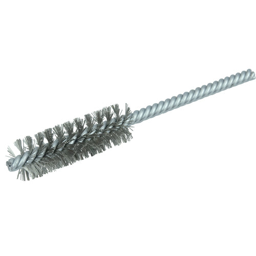 5/8″ Power Tube Brush, .008″ Stainless Steel Wire Fill, 2″ Brush Length - Exact Tooling