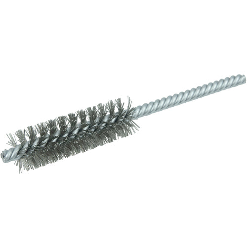 3/4″ Power Tube Brush, .0104″ Stainless Steel Wire Fill, 2-1/2″ Brush Length - Exact Tooling
