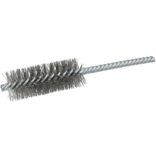 1″ Power Tube Brush, .0104″ Stainless Steel Wire Fill, 2-1/2″ Brush Length - Exact Tooling