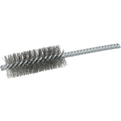 1″ Power Tube Brush, .0104″ Stainless Steel Wire Fill, 2-1/2″ Brush Length - Exact Tooling
