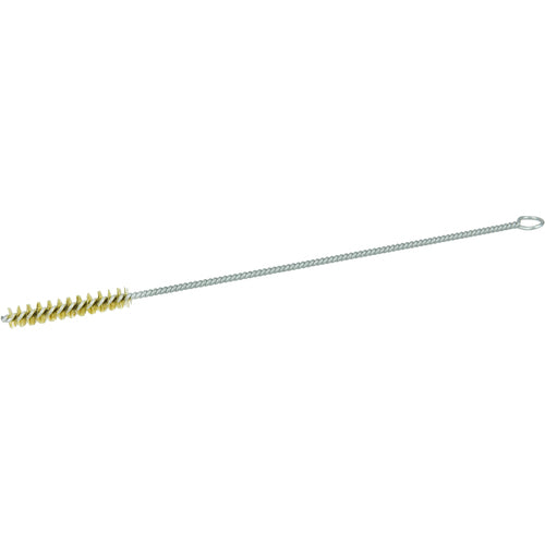 3/8″ Hand Tube Brush-0.004″ Brass, 2 Brush Length - Non-Sparking Wire Wheel - Exact Tooling