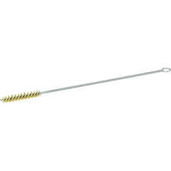 3/8″ Hand Tube Brush-0.004″ Brass, 2 Brush Length - Non-Sparking Wire Wheel - Exact Tooling