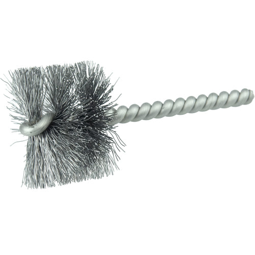 1-1/2″ Power Tube Brush, .0104″ Steel Wire Fill, 1″ Brush Length - Exact Tooling