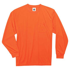 8091 L Orange Long Sleeve T-Shirt Non-Cert - Exact Tooling