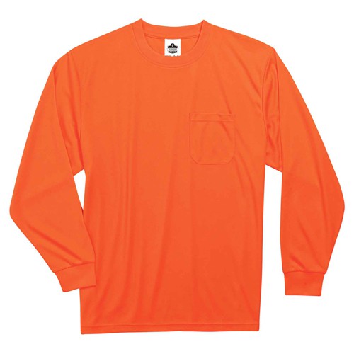 8091 3 XL Orange Long Sleeve T-Shirt Non-Cert - Exact Tooling