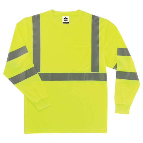 8391 2 XL Lime Long Sleeve T-Shirt Type R Class 3 - Exact Tooling