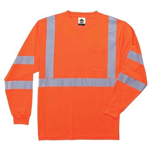 8391 M Orange Long Sleeve T-Shirt Type R Class 3 - Exact Tooling