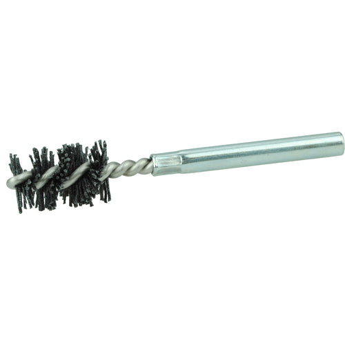 Burr-Rx 5/8″ Dia Power Tube Brush, .026/120CG Crimped Fill, 1″ Brush Length, 3-1/2″ Overall Length - Exact Tooling