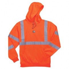 8393 L ORANGE HOODED SWEATSHIRT - Exact Tooling